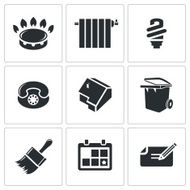 Utilities domestic problems Vector Icons Set