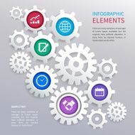 Gears infographics template N3