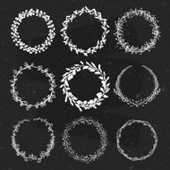 laurel wreath design collection on blackboard