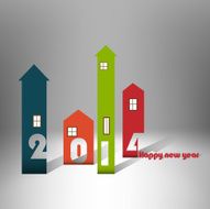 Housing background happy new year 2014