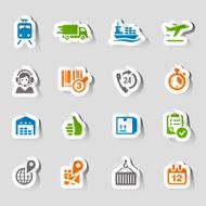 Stickers - Logistic and Shipping icons