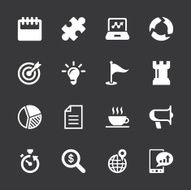 Business Strategy Icons - White Series