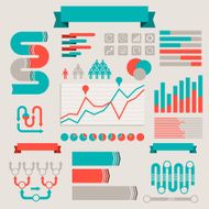 Vintage styled infographics elements N2