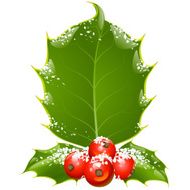 Christmas and New Year background Vector holly frame