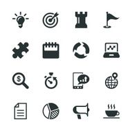 Business strategy Silhouette icons N2