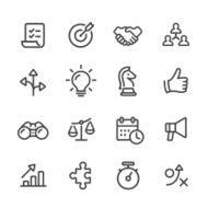 Strategy and Business Icons - Line Series