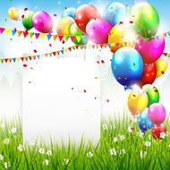 Colorful birthday background with place for text