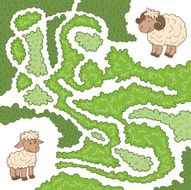 Maze game Help the sheep to find little lamb