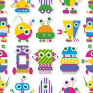 cute robots collection pattern