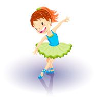 Little girl ballerina dancing performance