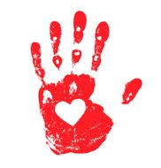 Hand print with heart icon N2