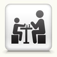 Square Button with Kids Chess Game