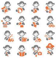 Kids toys icons N2