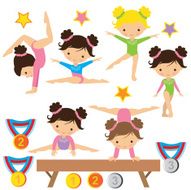 Gymnastics vector illustration