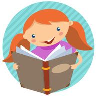 Cute girl reading a favorite book