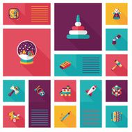 kid toys flat app ui background eps10