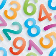 Colorful numbers seamless wallpaper