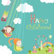 Children Ride On The Carousel N2
