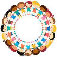 Multi-Ethnic Kids Team in a Circle
