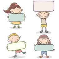Kids with messages