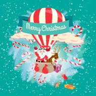 Festive Merry Christmas greeting card