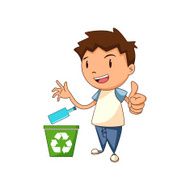Recycling glass vector illustration