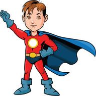 Boy in Superhero Costume