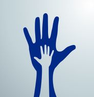 Helping hands Hand in hand sign association of care