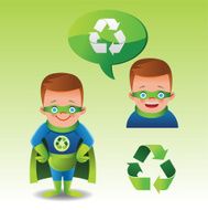 Recycle super kid