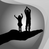 Vector silhouette of a boy N4