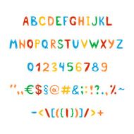 Fun and cute children&#039;s alphabet figures