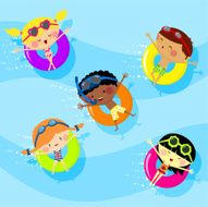 Kids in the swimming pool