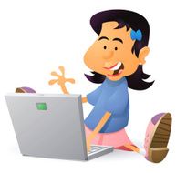 Girl and Computer