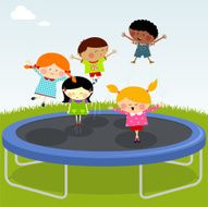 Kids Jumping On Trampoline N2