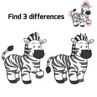 Find 3 differences (zebra)