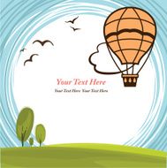 Frame with hot air balloon