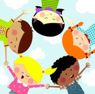 Summer camp- Multicultural kids Happy