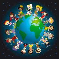 Traditional kids around the world
