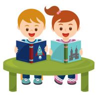children reading group