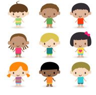 Cute Multi Ethnic Kids( Children from Around the World )