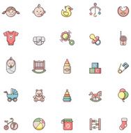 Baby icon set