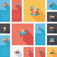kid toys flat app ui background eps10 N2