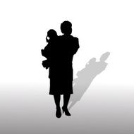 Vector silhouette of family N3