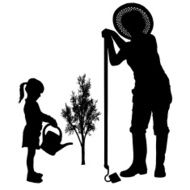 Vector silhouette of the woman