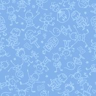 Playing children seamless pattern
