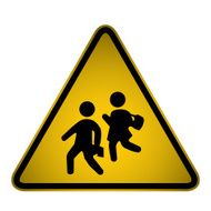 School Crossing Sign- Vector