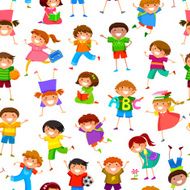 cartoon kids pattern