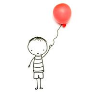 Drawing &amp; Objects - Little boy with Balloon