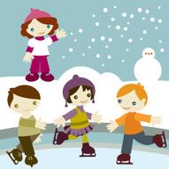 kids join snow