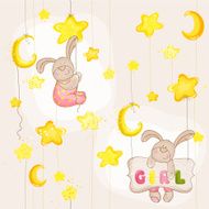 Baby Bunny Seamless Pattern - for background design card
